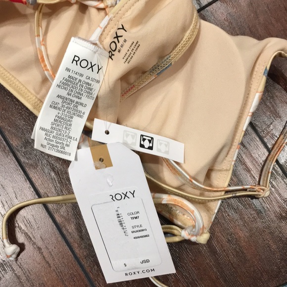 NWT Roxy Bikini Estilo Bralette Riding Moon swim - Picture 7 of 8